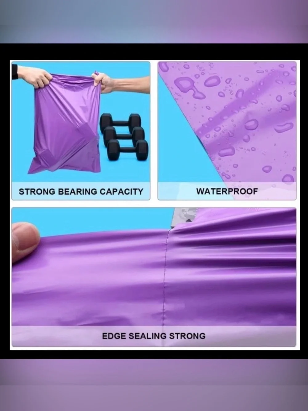 50pcs Shipping Package Kit ⭐️25-Purple Poly Mailers⭐️25-TY Stickers⭐️🆕⭐️